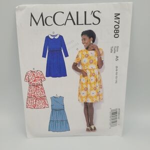 UNCUT McCall's M7080 Pullover Dresses Sewing Pattern